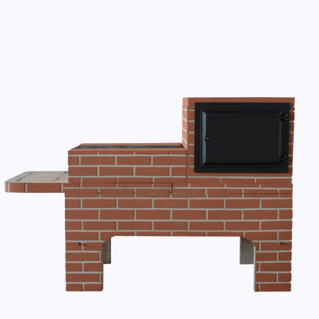 Conjugado V.F 2X1 Forno-Fogão Tijolinho Vermelho
