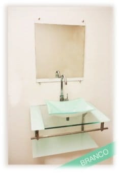 Gabinete Austrália Cuba Retangular 31x41 - 2 faixas - Branco