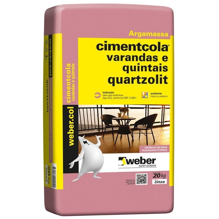 Argamassa Quartzolit varandas e quintais